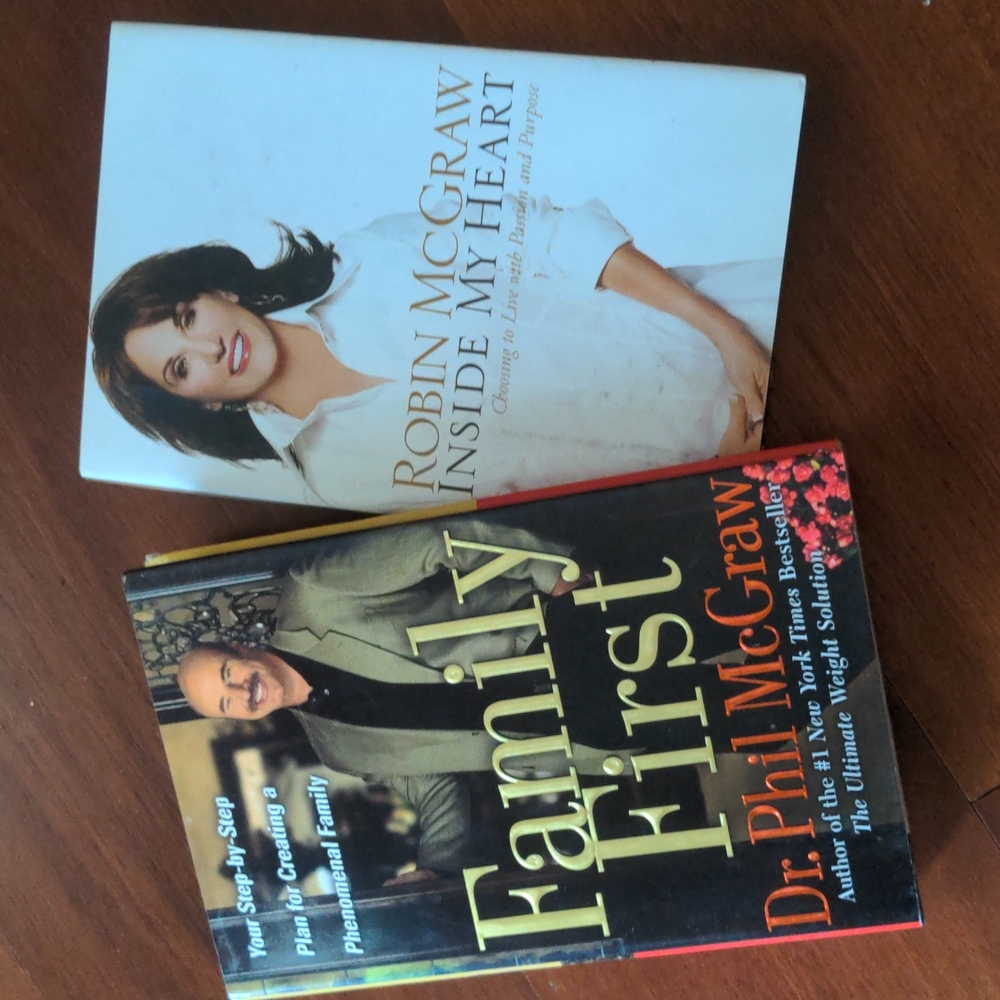 Dr. Phil McGraw's Family First Hardcover Book & Robin McGraw's Inside My Heart